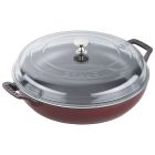 Staub 3.5 Qt. Braiser with Glass Lid | Grenadine