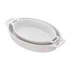 Staub 2 Piece Oval Baking Dish Set White