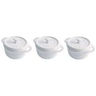 Staub 3-Piece Mini Round Cocotte Set | White 