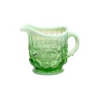 Mosser Glass Eye Winker Creamer in Green Opal