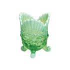 Mosser Glass Eye Winker Spooner Dish in Green Opal