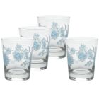 image shows Fiesta&reg; 15oz Tapered Double Old Fashion Glasses (Set of 4) | Botanical Floral  against a blank, white background Image