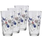 image shows Fiesta&reg; 16oz Cooler Glasses (Set of 4) | Breezy Floral  against a blank, white background Image