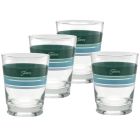  image shows Fiesta&reg; 15oz Tapered Double Old Fashion Glasses (Set of 4) | Edgeline Aegean  against a blank, white background  Image