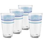 image shows Fiesta&reg; 16oz Cooler Glasses (Set of 4) | Edgeline Coastal Blues  against a blank, white background Image