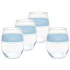 image shows Fiesta&reg; 15oz Stemless Wine Glasses (Set of 4) | Sky Frame  against a blank, white background Image