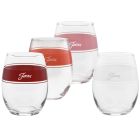 image shows Fiesta&reg; 15oz Stemless Wine Glasses (Set of 4) | Frame Sunset Horizon  against a blank, white background Image