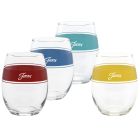 image shows Fiesta&reg; 15oz Stemless Wine Glasses (Set of 4) | Frame Vibrant against a blank, white background Image