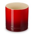 Le Creuset Signature 1 Qt. Utensil Crock | Cerise against a white background shot from the side slightly above Image