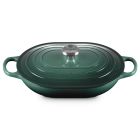 Le Creuset Signature 3.75 Qt. Oval Casserole against a white background shot from the side slightly above Image