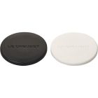  image shows Le Creuset Mill Caps (Set of 2) | Black and White  against a blank, white background Image