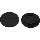 image shows Le Creuset Mill Caps (Set of 2) | Black against a blank, white background Image