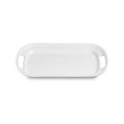 image shows Le Creuset Stoneware 14" Serving Platter | White  against a blank, white background Image