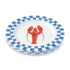 Core Home Lobster Check 8.5" Melamine Salad Plates against a plain white background Image