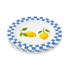 Core Home Lemon Check 11" Melamine Dinner Plates against a plain white background Image