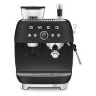 image shows SMEG Semi Automatic Espresso Machine | Matte Black  against a blank, white background Image