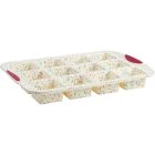 Trudeau White Confetti Silicone 12-Count Brownie Pan 