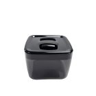 image shows Click Clack 1 Quart Cube Storage Container | Black against a blank, white background Image