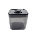 image shows Click Clack 1.5 Quart Cube Storage Container | Black against a blank, white background Image