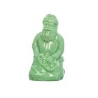 Mosser Glass Holiday Collection Kneeling Santa Figurine | Jadeite Image