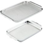 image shows Hestan Provisions OvenBond Tri-ply 3-Piece Baking Sheet Set against a blank, white background Image