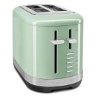 image shows KitchenAid 2 Slice Metal Toaster | Pistachio against a blank, white background   Image