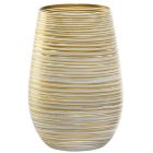 Stolzle 15.75oz Twister Glass Tumblers - Set of 6 | White & Gold