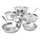 All Clad 401877R 10 Piece Stainless Steel Cookware Set