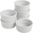 Norpro Ramekin Set White 6 Included 4oz Each Porcelain Image
