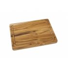 image shows Lipper International Teak Edge Grain Cutting Board | Small  against a blank, white background Image