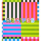 image shows C.R. Gibson Kitchen Recipe Binder and Cards | Bold Stripes against a blank, white background   Image