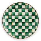 image shows MacKenzie-Childs Emerald Check 12" Charger/Plate against a blank, white background Image