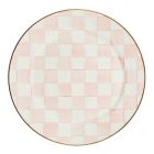 image shows MacKenzie-Childs Rosy Check 12" Charger/Plate against a blank, white background Image