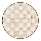image shows  MacKenzie-Childs Mocha Check&reg; 8" Salad Plate against a blank, white background Image