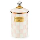 image shows MacKenzie-Childs Rosy Check 2 Qt. Large Canister against a blank, white background Image