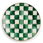 image shows MacKenzie-Childs Emerald Check 10" Dinner Plate against a blank, white background Image
