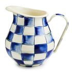 image shows MacKenzie-Childs Royal Check 3 Qt. Pitcher against a blank, white background Image