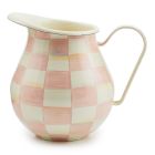 image shows MacKenzie-Childs Rosy Check 3 Qt. Pitcher against a blank, white background Image