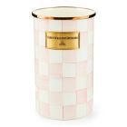 image shows MacKenzie-Childs Rosy Check Utensil Holder against a blank, white background Image
