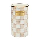 image shows MacKenzie-Childs Mocha Check Utensil Holder against a blank, white background Image