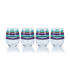 Fiesta® 15oz Stemless Glassware (Set of 4) | Desert Stripes