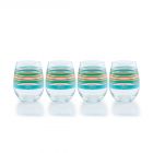 Fiesta® 15oz Stemless Glassware (Set of 4) | Rainbow Radiance
