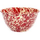 Crow Canyon Large Serving/Salad Bowl | Burgundy & Cream Image