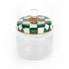 image shows MacKenzie-Childs Emerald Check 1.5 Qt. Small Kitchen Canister against a blank, white background Image