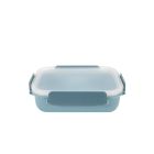 image shows Click Clack 0.6 Quart Daily Food Storage Container | Blue against a blank, white background Image