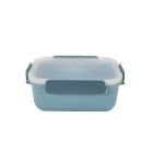 image shows Click Clack 1 Quart Daily Food Storage Container | Blue against a blank, white background Image