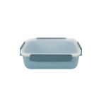 image showsClick Clack 1.4 Quart Daily Food Storage Container | Blue  against a blank, white background Image