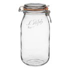  image shows Le Parfait 2L Rounded French Glass Storage Jar with Airtight Rubber Seal against a blank, white background Image