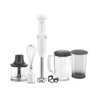 KitchenAid Variable Speed Corded Hand Blender with Accessories | White Image