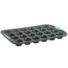 image shows Trudeau Silicone 24-Count Muffin Pan | Grey against a blank, white background Image
